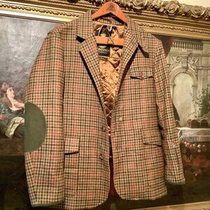 Cordings of Piccadilly English Brown Tweed Wool Hunting Jacket - Size L NWOT